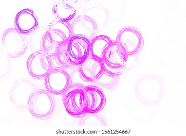 Light Purple vector pattern with spheres. Beautiful colored illustration with blurred circles in nature style. Design for your business advert.