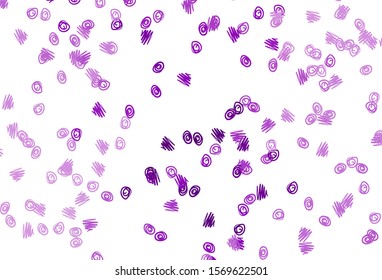 Light Purple vector pattern with spheres. Blurred decorative design in abstract style with bubbles. Pattern for beautiful websites.