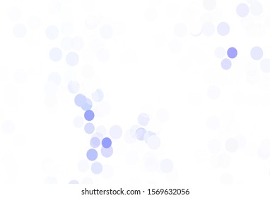 Light Purple vector pattern with spheres. Blurred bubbles on abstract background with colorful gradient. Pattern for textures of wallpapers.
