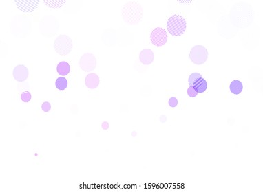 Light Purple vector pattern with spheres. Modern abstract illustration with colorful water drops. New template for your brand book.
