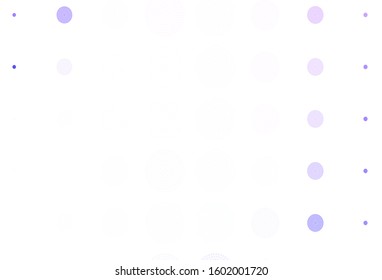 Light Purple vector pattern with spheres. Blurred bubbles on abstract background with colorful gradient. Pattern for beautiful websites.