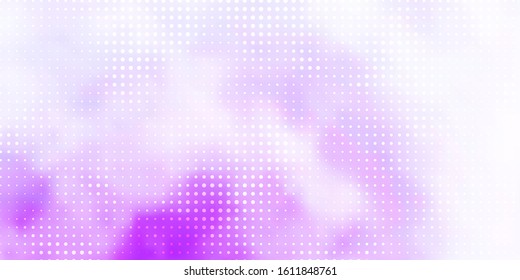 Light Purple vector pattern with spheres. Abstract colorful disks on simple gradient background. New template for a brand book.