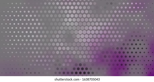Light Purple vector pattern with spheres. Glitter abstract illustration with colorful drops. Design for posters, banners.