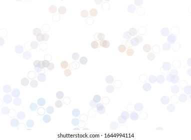 Light Purple vector pattern with spheres. Glitter abstract illustration with blurred drops of rain. Pattern for beautiful websites.