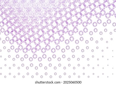 Light purple vector pattern with spheres. Glitter abstract illustration with blurred drops of rain. Design for business adverts.