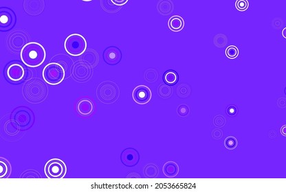 Light Purple vector pattern with spheres. Glitter abstract illustration with blurred drops of rain. Pattern for beautiful websites.