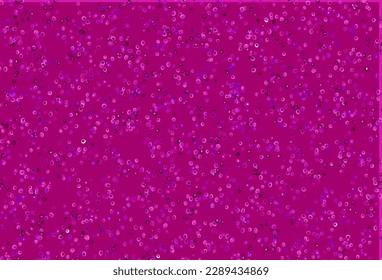 Light Purple vector pattern with spheres. Blurred bubbles on abstract background with colorful gradient. Design for business adverts.