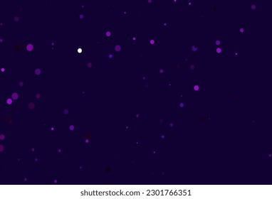 Light Purple vector pattern with spheres. Illustration with set of shining colorful abstract circles. Design for business adverts.