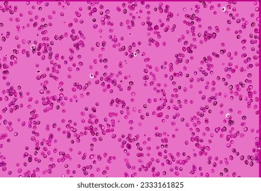 Light Purple vector pattern with spheres. Blurred decorative design in abstract style with bubbles. Design for business adverts.