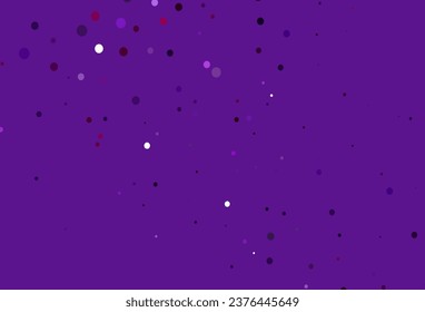 Light Purple vector pattern with spheres. Blurred bubbles on abstract background with colorful gradient. Pattern for beautiful websites.