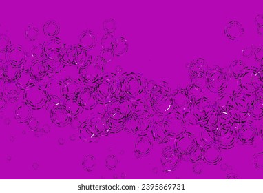 Light Purple vector pattern with spheres. Modern abstract illustration with colorful water drops. Template for your brand book.