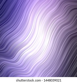 Light Purple vector pattern with wry lines. Brand new colorful illustration with bent lines. Pattern for commercials, ads.