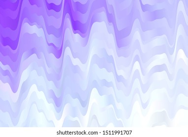 Light Purple vector pattern with wry lines. Modern gradient abstract illustration with bandy lines. Template for cell phone screens.