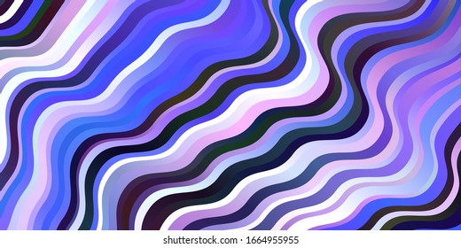 Light Purple vector pattern with wry lines. Colorful illustration in abstract style with bent lines. Pattern for busines booklets, leaflets
