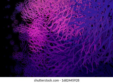 Light Purple vector pattern with wry lines. Colorful geometric sample with gradient lines.  Template for cell phone screens.