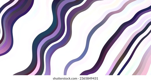 Light Purple vector pattern with wry lines. Bright illustration with gradient circular arcs. Smart design for your promotions.