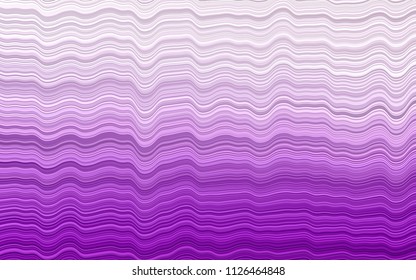Light Purple vector pattern with wves. Creative geometric illustration in marble style with gradient. Textured wave pattern for backgrounds.