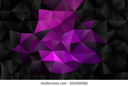 Light Purple vector polygon abstract template. Creative illustration in halftone style with gradient. A completely new template for your business design.