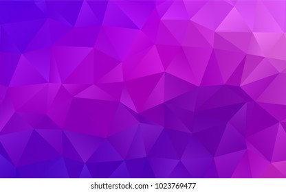 Light Purple vector polygon abstract pattern. An elegant bright illustration with gradient. Brand-new style for your business design.