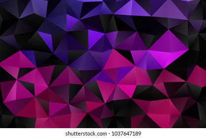 Light Purple vector polygon abstract template. Colorful abstract illustration with gradient. The textured pattern can be used for background.