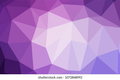 Light Purple vector polygon abstract backdrop. Colorful illustration in abstract style with gradient. Triangular pattern for your business design.