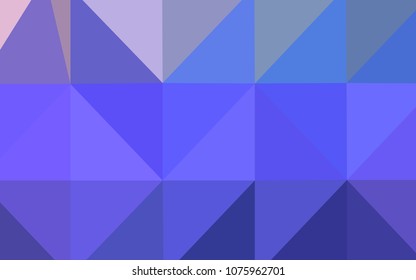 Light Purple vector polygon abstract layout. Shining polygonal illustration, which consist of triangles. The template for cell phone's backgrounds.