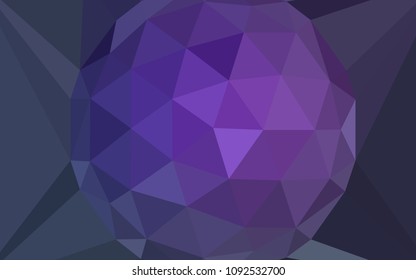 Light Purple vector polygon abstract backdrop with a gem in a centre. Illustration in halftone style with triangles. Pattern for a brand book's backdrop.
