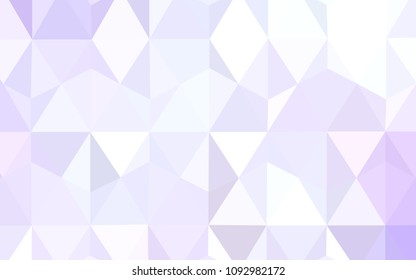 Light Purple vector polygon abstract background. Colorful illustration in polygonal style with gradient. Textured pattern for your backgrounds.