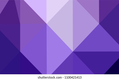 Light Purple vector polygon abstract layout. Geometric illustration in Origami style with gradient.  The polygonal design can be used for your web site.