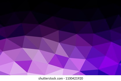 Light Purple vector polygon abstract polygon abstract. Colorful abstract illustration with gradient. The template can be used as a background for cell phones.