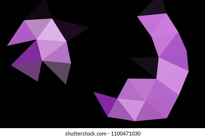 Light Purple vector polygon abstract polygon abstract. Creative geometric illustration in Origami style with gradient. A completely new design for your business.