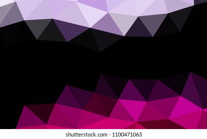 Light Purple vector polygon abstract polygon abstract. A vague abstract illustration with gradient. Triangular pattern for your business design.