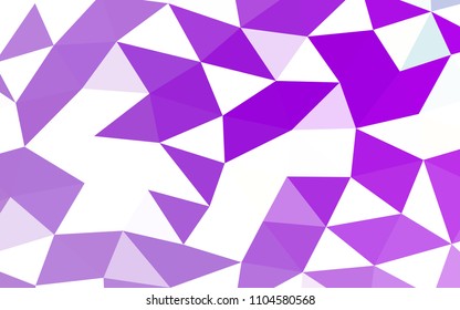 Light Purple vector polygon abstract polygon abstract. Shining illustration, which consist of triangles. The textured pattern can be used for background.