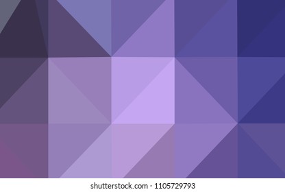 Light Purple vector polygon abstract layout. Glitter abstract illustration with an elegant design. Triangular pattern for your business design.
