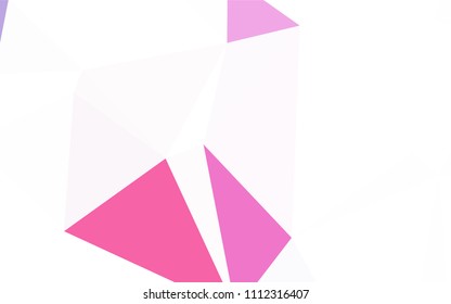 Light Purple vector polygon abstract backdrop. Creative illustration in halftone style with triangles. Polygonal design for your web site.