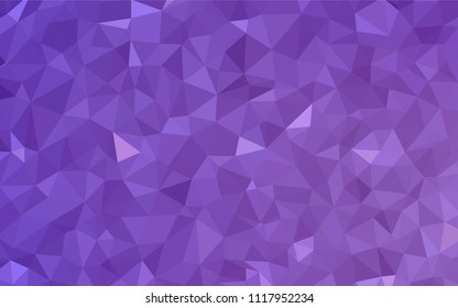 Light Purple vector polygon abstract layout. Creative illustration in halftone style with triangles. Completely new template for your banner.