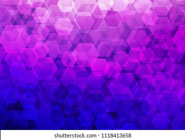 Light Purple vector polygon abstract template. Creative geometric illustration in Origami style with gradient. The template can be used as a background for cell phones.