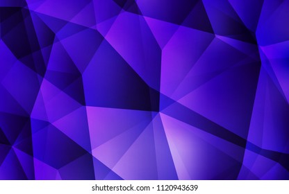 Light Purple vector polygon abstract layout. Creative illustration in halftone style with triangles. New template for your brand book.