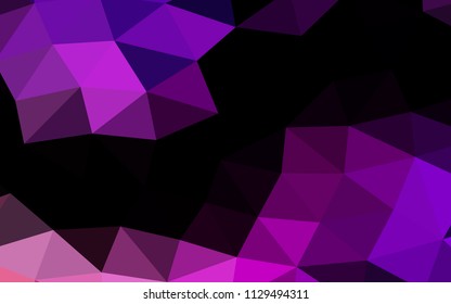 Light Purple vector polygon abstract polygon abstract. Creative illustration in halftone style with gradient. Brand new style for your business design.