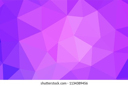 Light Purple vector polygon abstract background. Colorful illustration in polygonal style with gradient. Completely new template for your banner.