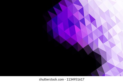 Light Purple vector polygon abstract layout. Creative illustration in halftone style with gradient. A completely new design for your business.