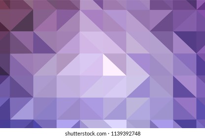Light Purple vector polygon abstract layout. Triangular geometric sample with gradient.  Best triangular design for your business.