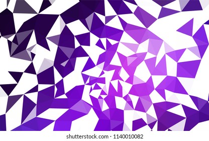 Light Purple vector polygon abstract layout. Shining colorful illustration with triangles. A completely new design for your leaflet.