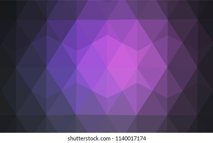 Light Purple vector polygon abstract background. A completely new color illustration in a polygonal style. Brand new design for your business.