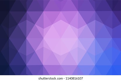Light Purple vector polygon abstract background. Shining polygonal illustration, which consist of triangles. A new texture for your web site.
