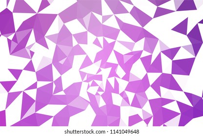 Light Purple vector polygon abstract layout. Creative illustration in halftone style with triangles. Textured pattern for your backgrounds.