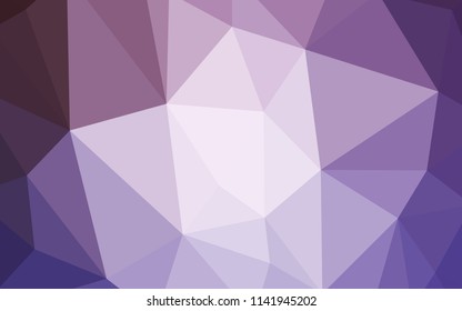 Light Purple vector polygon abstract background. Creative illustration in halftone style with triangles. Triangular pattern for your design.