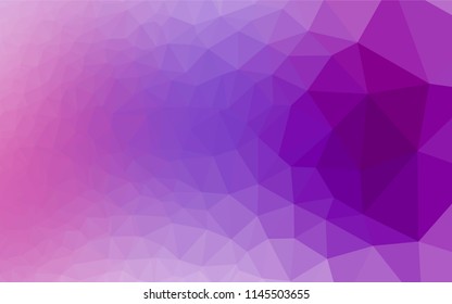 Light Purple vector polygon abstract layout. Brand new colored illustration in blurry style with gradient. The textured pattern can be used for background.