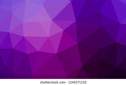 Light Purple vector polygon abstract background. Modern geometrical abstract illustration with gradient. Triangular pattern for your business design.