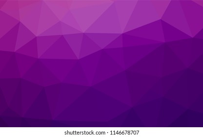 Light Purple vector polygon abstract background. Shining illustration, which consist of triangles. Brand new design for your business.